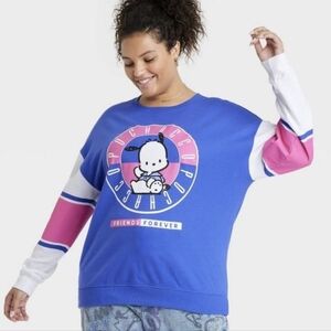 Pochacco Collegiate Graphic Sweatshirt - Blue (LARGE)